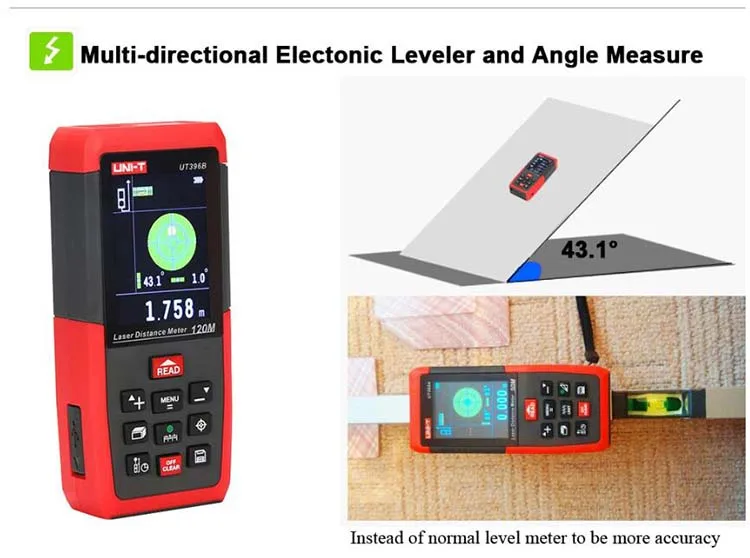 UNI-T лазерный дальномер USB 100 м 50 м 70 м дальномер UT395A UT395B UT395C Trena Лазерная профессиональная рулетка цифровой