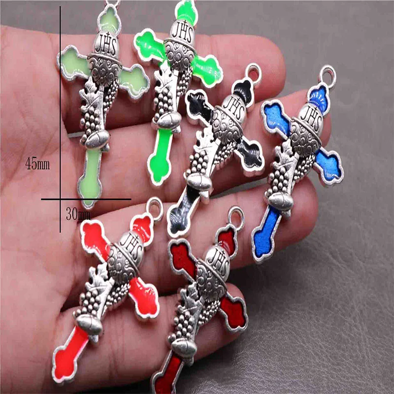 Jesus Holy Grail Cross Medal Religious Christ Necklace Color 50 pcs | Украшения и аксессуары