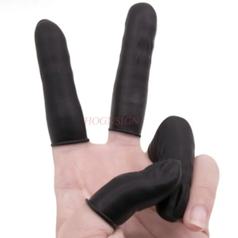 500g Black non-slip latex finger sets disposable rubber wear-resistant thickening labor insurance industrial protective finger remote control case wear resistant anti slip texture silica gel stain resistant remote control protective case for lg am mr650a