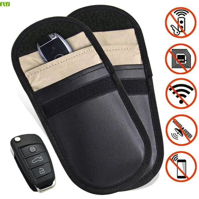 Flyj 1pcs Car Key Bag Fob Signal Blocker Faraday Flyj 1pcs Car Key Bag Fob Signal Blocker Faraday Blocking Shielding Pouch