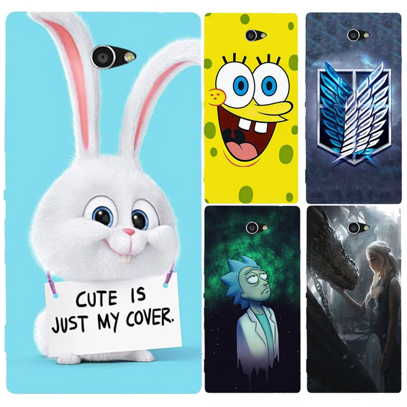 

Phone Cases For Sony M2 Case For Sony Xperia M2 Aqua 4.8" Back Covers For Sony Xperia M2 S50H D2302 D2303 Funda Painting