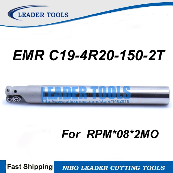 

EMR C19-4R20-150-2T R4 indexable End Mill,Milling tool,R4 Toroidal Cutter For Milling Machine,2F Dia 20mm RPMT0802MO Mill Cutter