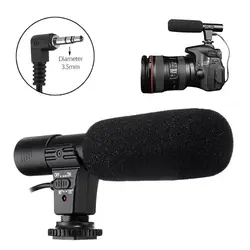 3,5 мм Универсальный микрофон внешнего микрофона Стерео для Canon Nikon DSLR Камера видеокамера GDeals