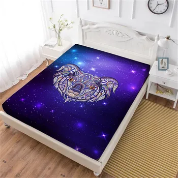 

Colorful Animal Koala Print Bed Sheets 3D Purple Galaxy Fitted Sheet Twin Full Queen King Mattress Cover Home Decor D25