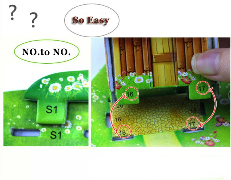 3D головоломка Diy строительные игрушки карточная модель строительные наборы безопасная пена романтический дом сад игрушки в виде новогодних елок для детей