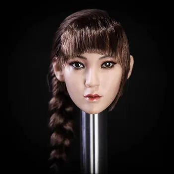 

1/6 Scale Girl Head Sculpt Male Woman Lady Caving Version Model Asia Wheat/White Skin Head play for 12" Action Figure Body Toys