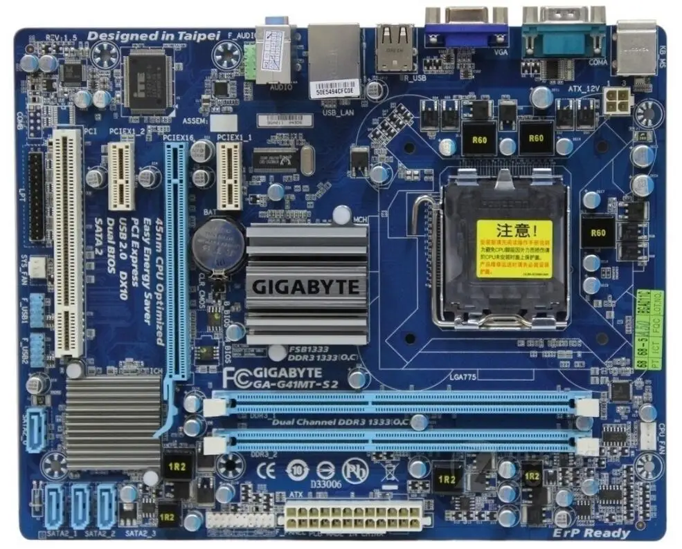 Для Gigabyte GA-G41MT-S2 оригинальная б/у настольная материнская плата G41MT-S2 G41 розетка LGA 775 DDR3 Micro-ATX на продажу