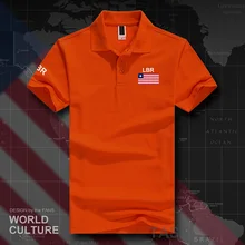 Liberia мужские рубашки поло с коротким рукавом белые бренды с принтом для страны хлопок Национальный командный флаг Новая мода LR LBR