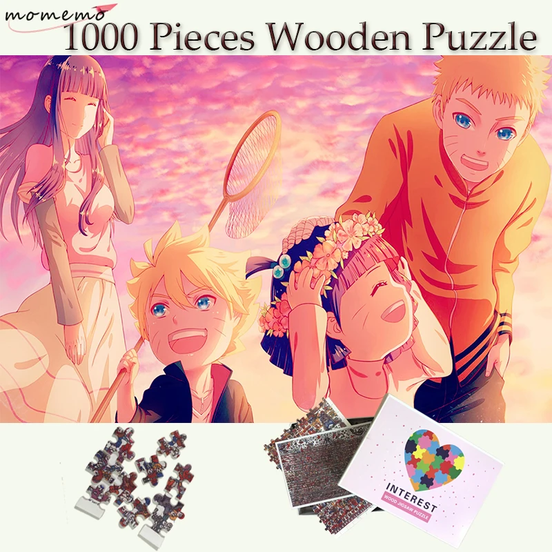 

MOMEMO Naruto Family Wooden Puzzle Jigsaw 1000 Pieces Customized Adults Teenagers Puzzle Toys 1000 Pieces Naruto Puzzle Games