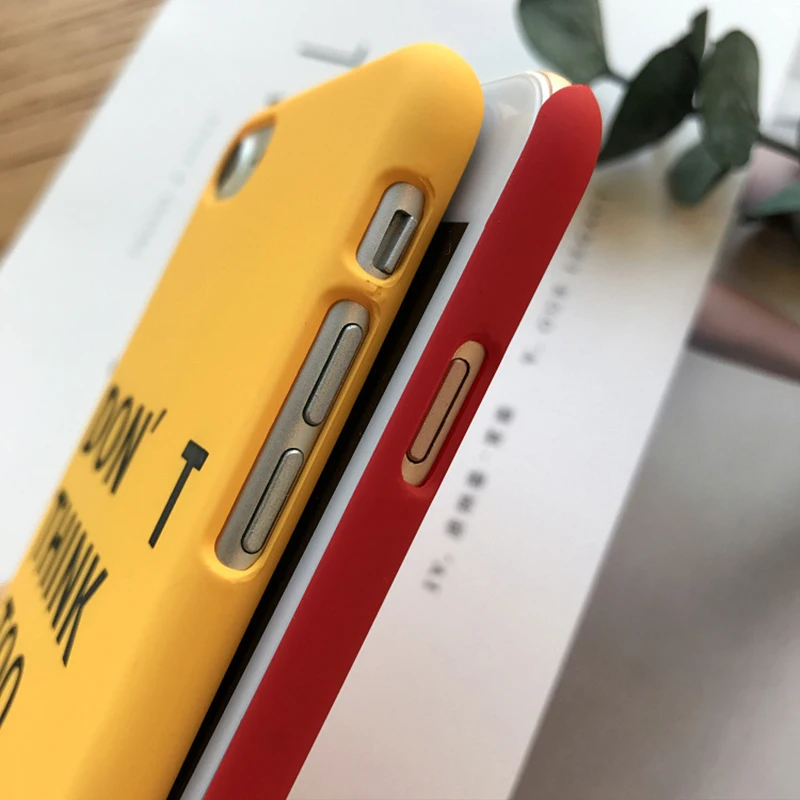 YKUPUP модный простой чехол для телефона с надписью Iphone Xs красный желтый Жесткий