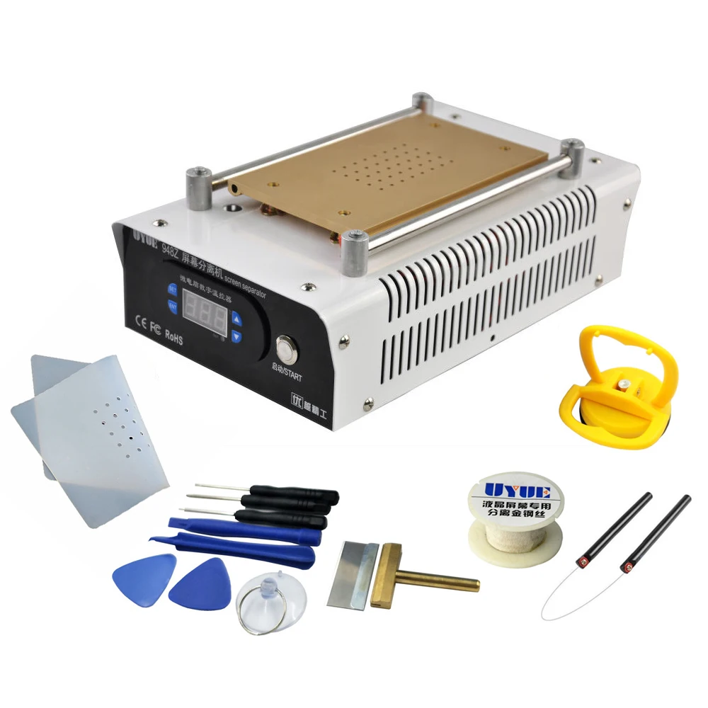 

UYUE 948Z 110/220V LCD Separator Screen Repair Machine Built-in Pump Vacuum Metal Body Kit for Max 8 inch Screen Machine Tools