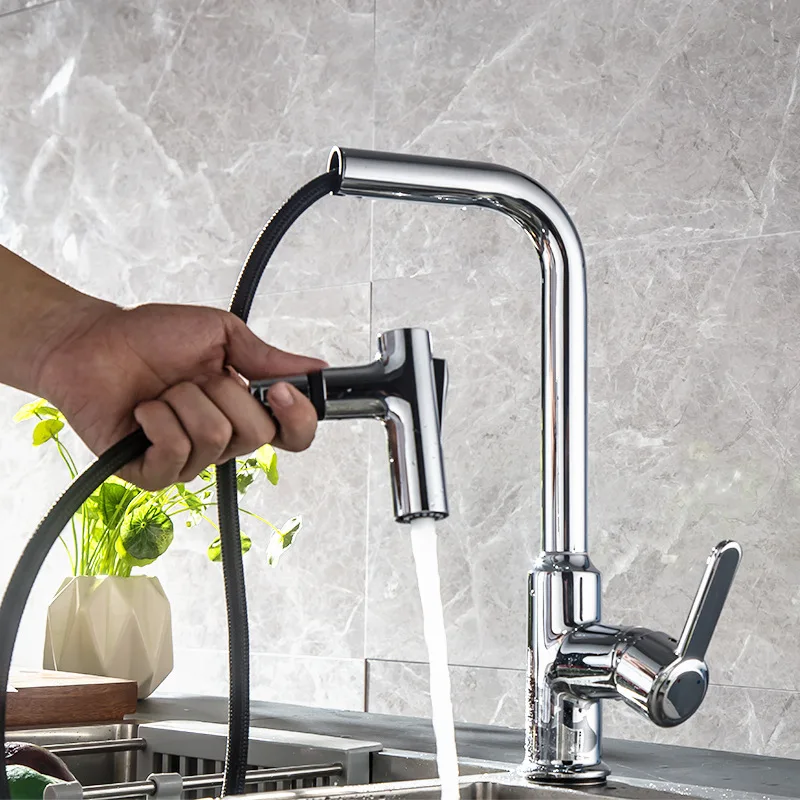 kitchen faucets 2 function pull out kitchen mixer water taps torneira da cozinha cold and hot faucet spout sink taps torneira