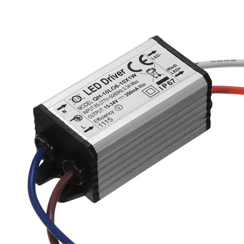 AC 85-277V IP67 350mA 900mA 10W светодиодный адаптер питания для высокой мощности Светодиодный светильник