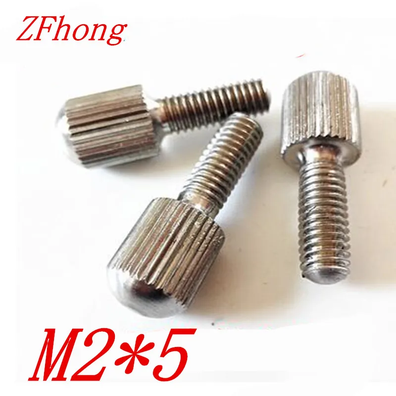 20pcs m2*5 M2 small head stainless steel knurled hand tighten thumb