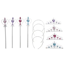 Della principessa di Modo di Bellezza Giocattoli pretend gioca giocattolo Accessori Bella Sticky Corona di Diamanti Magic Bar Corona A due pezzi Set