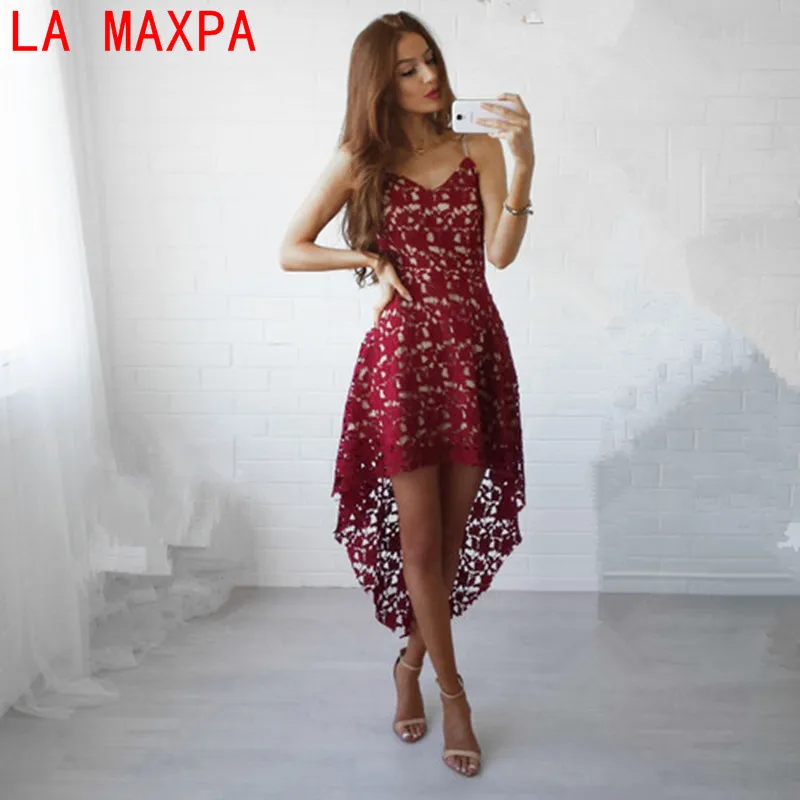 Baratos Vestido Boho moda verano mujeres Sexy Vestidos Casual Mini ropa blanca espalda descubierta encaje bordado playa vestido largo Vestidos Mujer