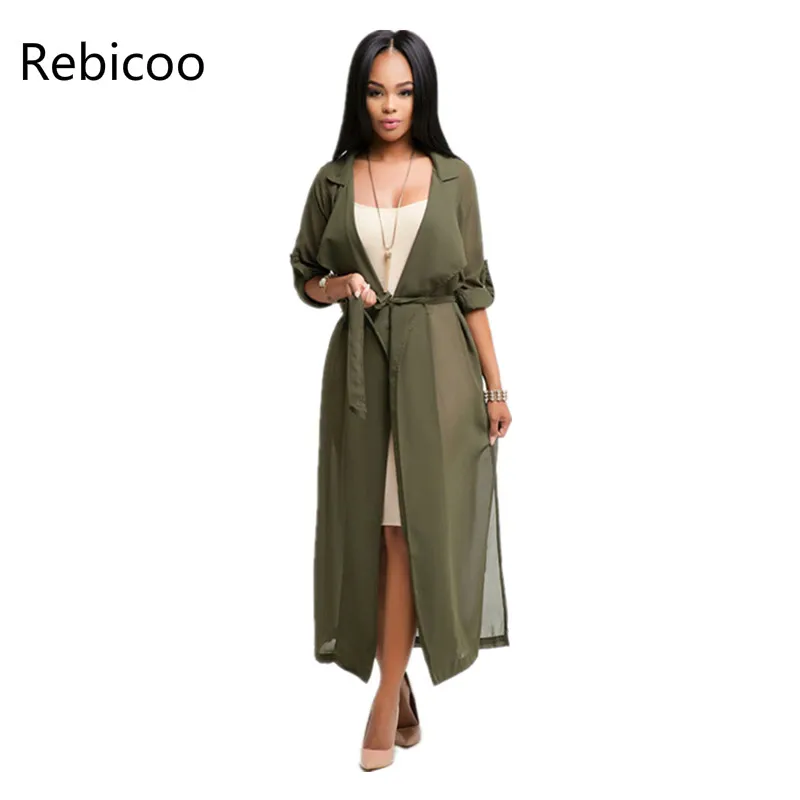 

Long Sleeve Chiffon Kimono 2018 Spring Women Tops Long Cardigans Fashion Transparent Shirt Beach Cover Up Blouse Femme