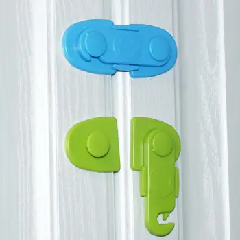 

Baby Safety Lock Special for Cupboard Double Rotating Plastic Locks Straps Infant Baby Protection Baby Kids Safety Care