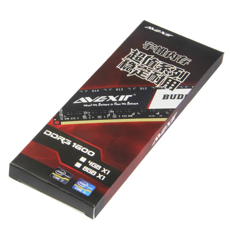 Оперативная память AVEXIR DDR3 4 ГБ/8 ГБ Частота Памяти 1333/1600 МГц 1 5 В Тип интерфейса