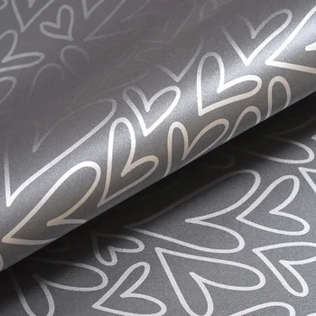 

Birthday Gift Wrapping Papers 75cm x 52.5cm Silver Heart Background Decorative Wrapping Paper