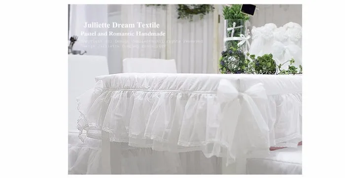Новая пользовательская свежая белая кружевная юбка скатерть элегантная скатерть на стол для свадьбы декоративная круглая скатерть для спальни скатерть