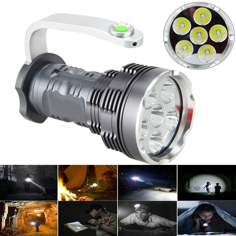 

10x XM-L2+4x R+4x B 12000LM LED Photography Video Scuba Diving Flashlight Torch