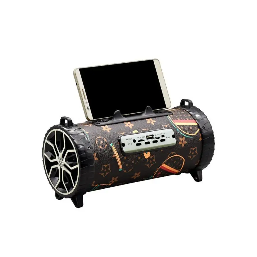 

High Quality New Radio Bluetooth Portable Wooden Wireless Speaker 3D HiFi Stereo Retro Dual Loudpeaker Stereo Speaker l0809#3
