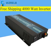 Continuous power 4000w pure sine wave solar inverter 24V to 220V off-grid pure sine wave solar inverter solar converter air conditioner inverter variable frequency 600w off grid solar inverter 12v 24v to 220v pure sine wave psw inverter
