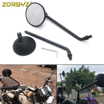 

ZORBYZ Retro Motorcycle Round Adjustable Rearview Side Mirrors For Kawasaki Honda Suzuki Cafe Racer 10mm