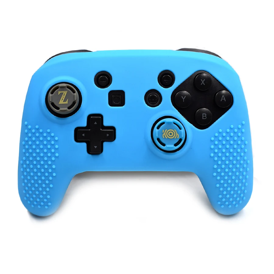 Силиконовый чехол для контроллера Nintendo Switch Pro + 2 силиконовых крышки