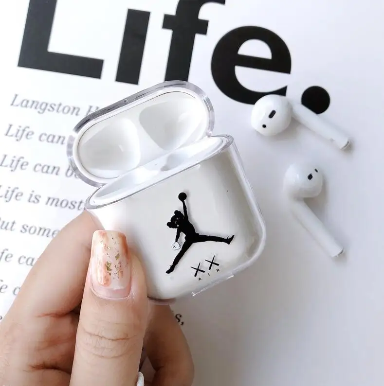 For Airpods Cute case airpods cover Cartoon protective hard case transparent wireless earphone case For iphone Headphone cases