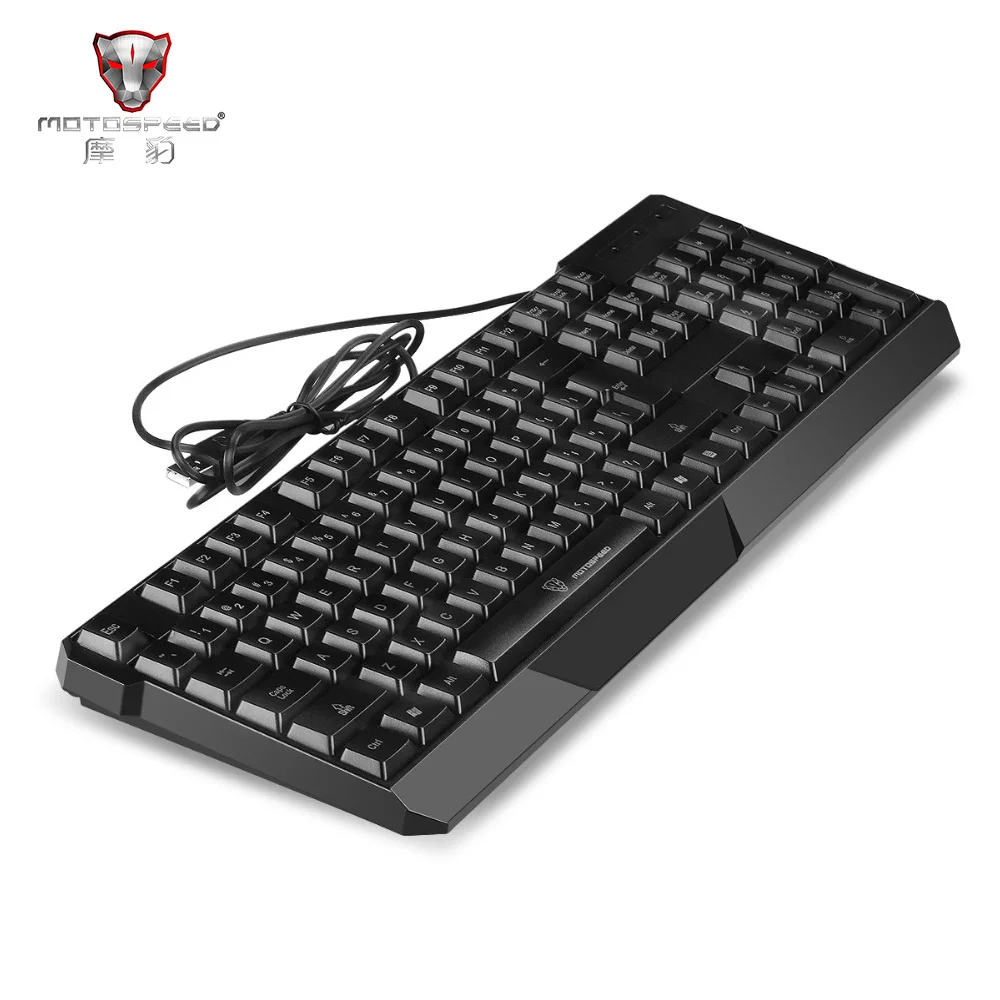 

MotoSpeed K70 7-Color Colorful Backlight Computer Teclado USB 104 Keys Gaming Keyboard Membrane Keybs Black Send With Box