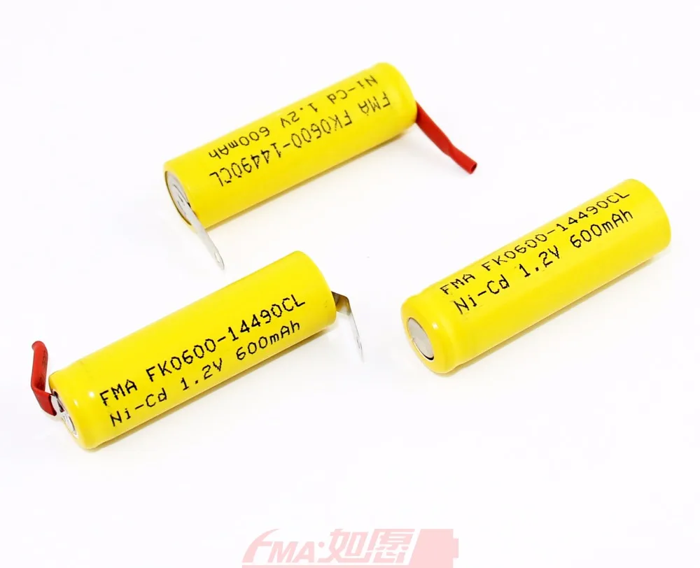 

3Pcs Ni-Cd AA 1.2V 600mAh 900mAh Battery for Braun Oral-B Toothbrus Shaver Razor Epilator AP-17SR GP130AAM Emergency Light 14490