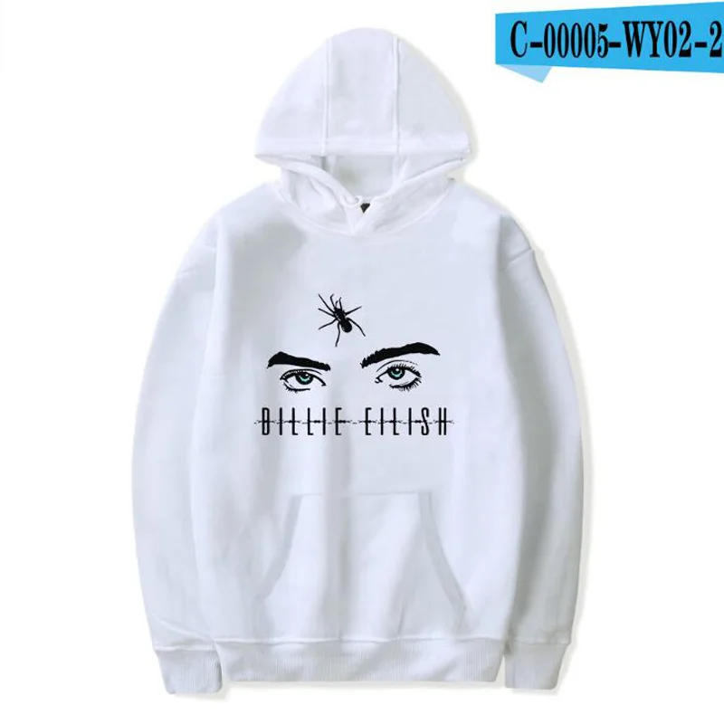  Billie Eilish Printed Womens Hoodies and Sweatshirts Moletom Feminino Harajuku Hip Hop Funny Hooded