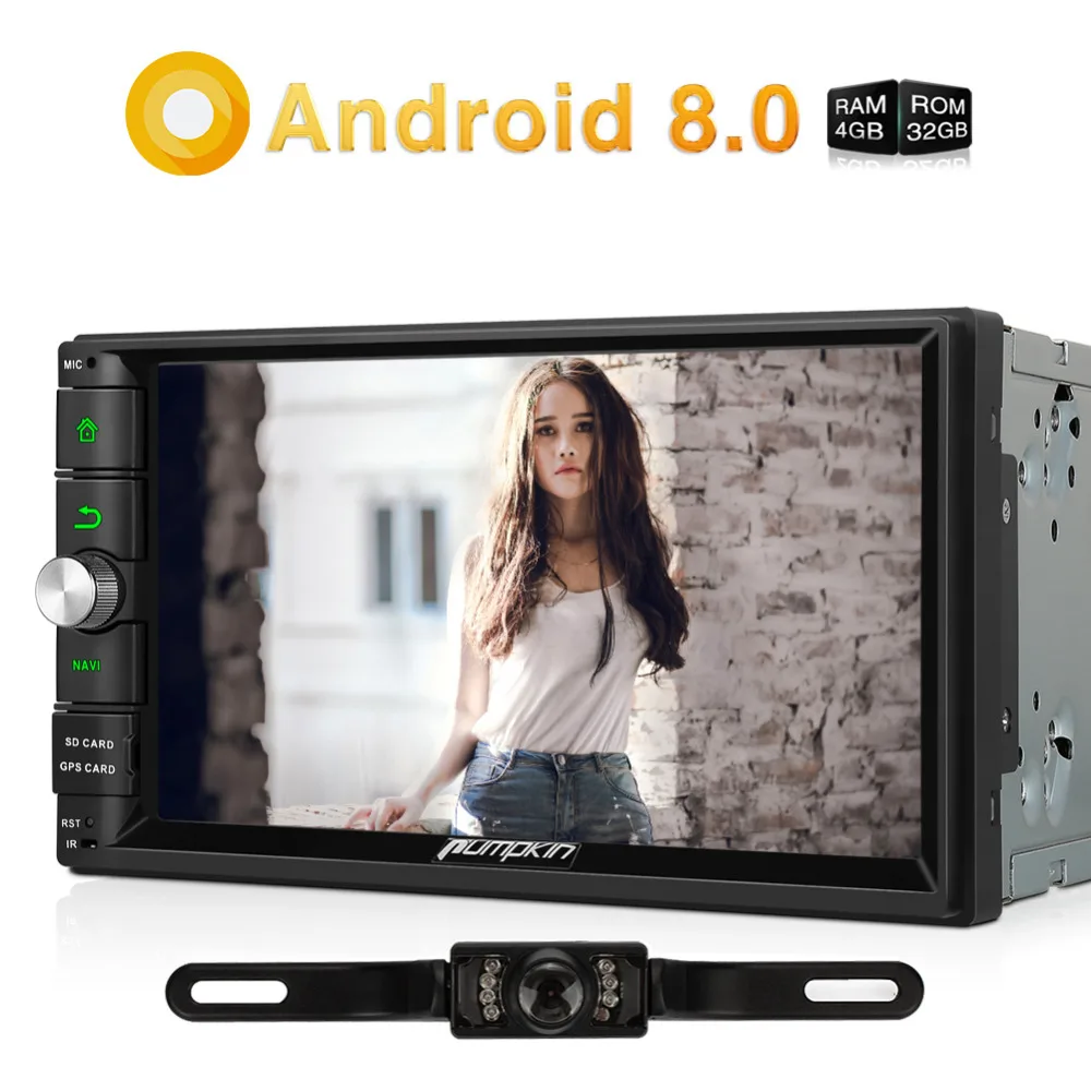 Pumpkin 2 Din 7 Android 8 0 Universal Car font b Radio b font No DVD
