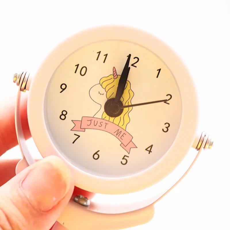 Creative Cute Girls Baby Unicorn Mini Retro Alarm Clock Pink Green Metal Shell Table Clock Student Portable Desk Decor Clock Creative Cute Girls Baby Unicorn Mini Retro Alarm Clock Pink Green Metal Shell Table Clock Student Portable Desk Decor Clock