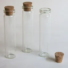 100x13 мл маленький прозрачный пустой стеклянный флакон с деревянная пробка 13cc стеклянный пробный флакон 18*80*12,5 мм пробковый стеклянный контейнер
