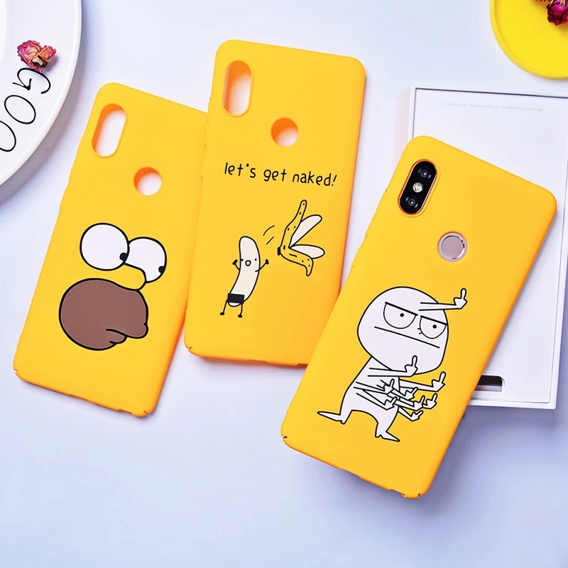 Hisomone Cute Cartoon Phone Case For Xiaomi Redmi Note 5 Patterned Yellow Back Cover Case For Xiaomi Redmi 4X 5 Plus Mi A1 5X