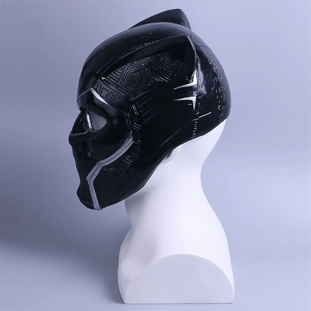 High Quality 2018 Avengers Infinity War Black Panther T'Challa Helmet Mask Costume Mask Halloween Cosplay man PVC (10)