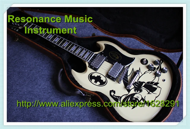 Best price at $361 Cheap China OEM Guitar Factory Reliable Service Custom SG Guitar G400 Model Cream Yellow OEM Pattern With Hardcase.
