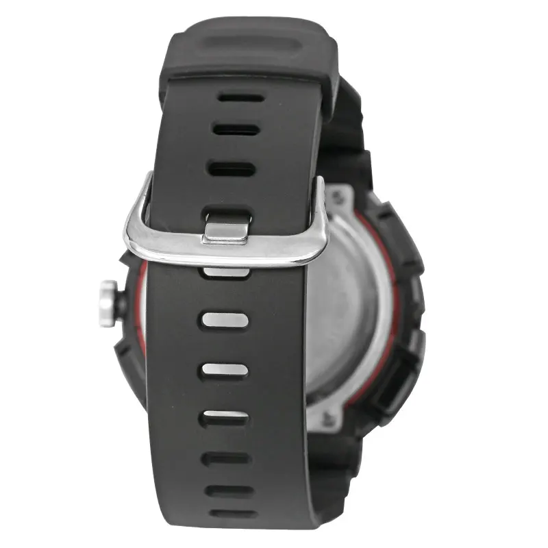 Часы мужские спортивные черные красные 1637|hombre|hombre reloj |