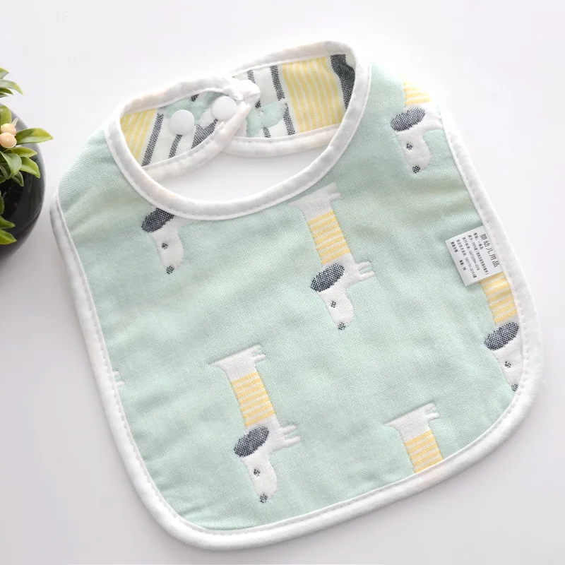 Newborn Baby Bibs U-design cotton gauze baby bibs feeding smock infant burp