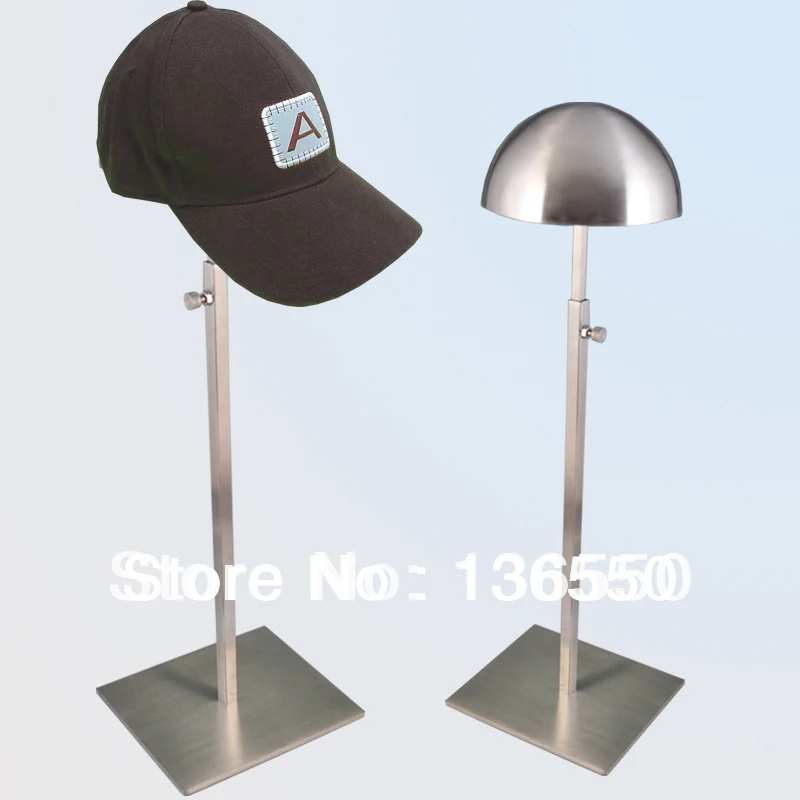 Satin stainless steel hat display stand rack holder cap display rack