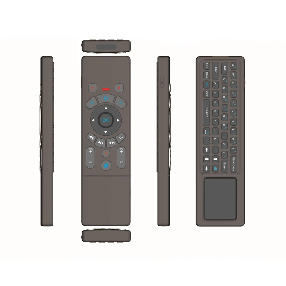 63 клавиши мини клавиатура 2 4 ГГц Беспроводная Fly Air Mouse QWERTY с подсветкой
