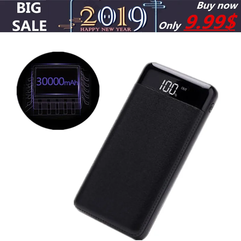 2019 NEW 30000mah Power Bank External Battery PoverBank 2 USB LCD Powerbank Portable Mobile phone Charger for Xiaomi MI iphone X 2019 NEW 30000mah Power Bank External Battery PoverBank 2 USB LCD Powerbank Portable Mobile phone Charger for Xiaomi MI iphone X