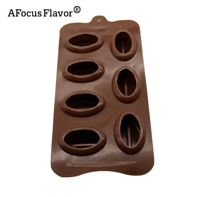 

1 Pc 7 Holes Silicone Mold Chocolate Cookie Cutters Kitchen Oven Baked Coffee Bean Cake Decorating Tools Moldes De Silicone