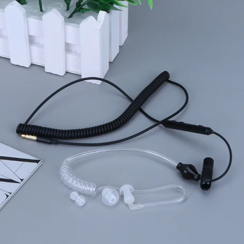 

ALITER Spiral Acoustic Hollow Air Tube 3.5mm Anti-radiation Headset Earphone With Mic