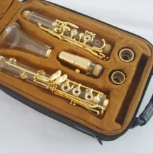 Высококачественный кларнет, Bb прозрачная кларнет, ключом к позолоченная