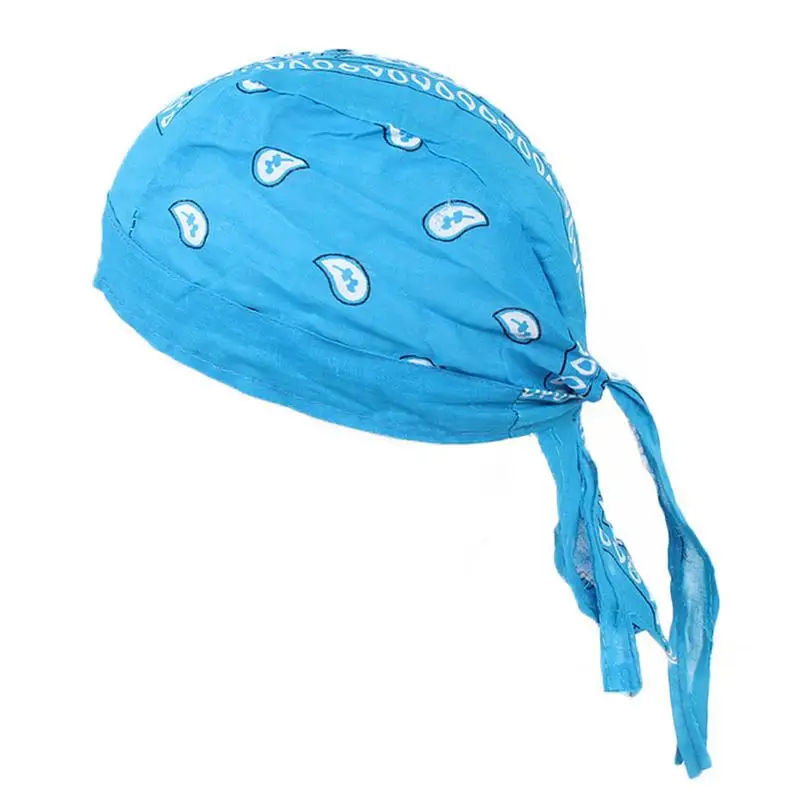 Открытый спортивный Женский Мужской Быстросохнущий шапочка для езды на велосипеде головной платок пиратский шарф капот MTB гоночная бандана шляпа Gorras Ciclismo - Цвет: Lake Blue