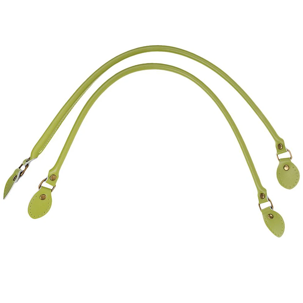 

2PCS Bag Strap Genuine Leather Handmade Handles for Crossbody Replacement Shoulder Handbag Handle 60cm Green Free Shipping